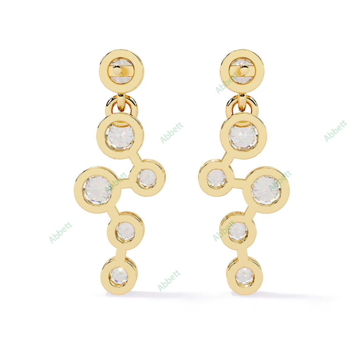 Bezel Dangle Earring DAFA1372