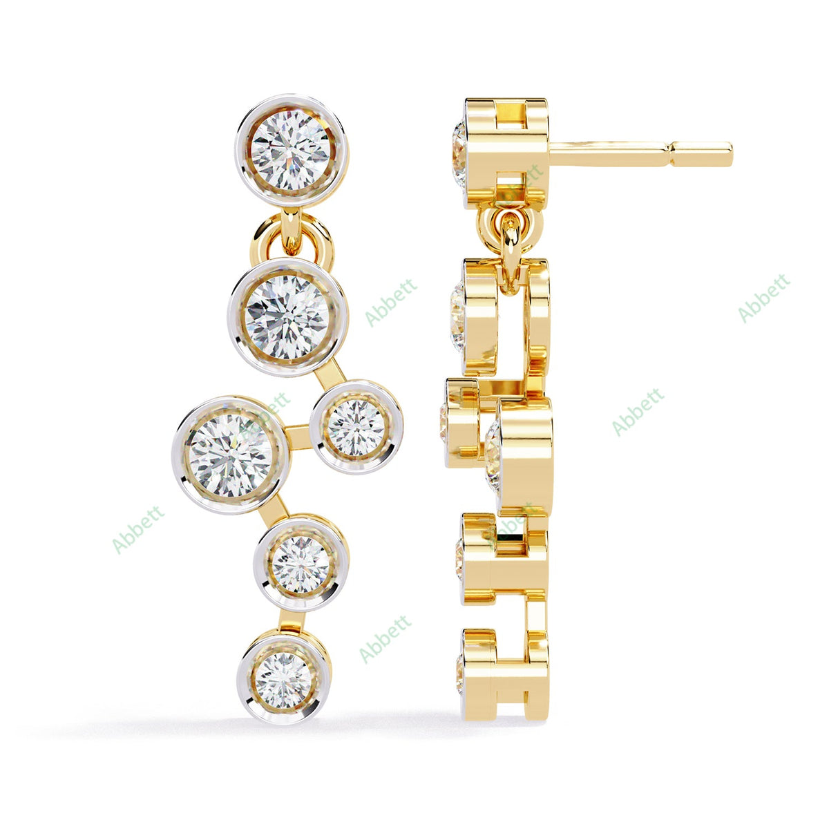 Bezel Dangle Earring DAFA1372