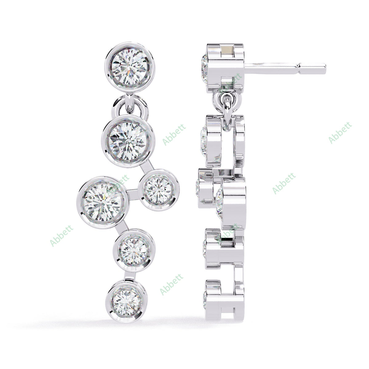 Bezel Dangle Earring DAFA1372