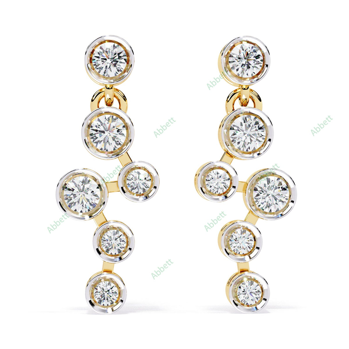 Bezel Dangle Earring DAFA1372