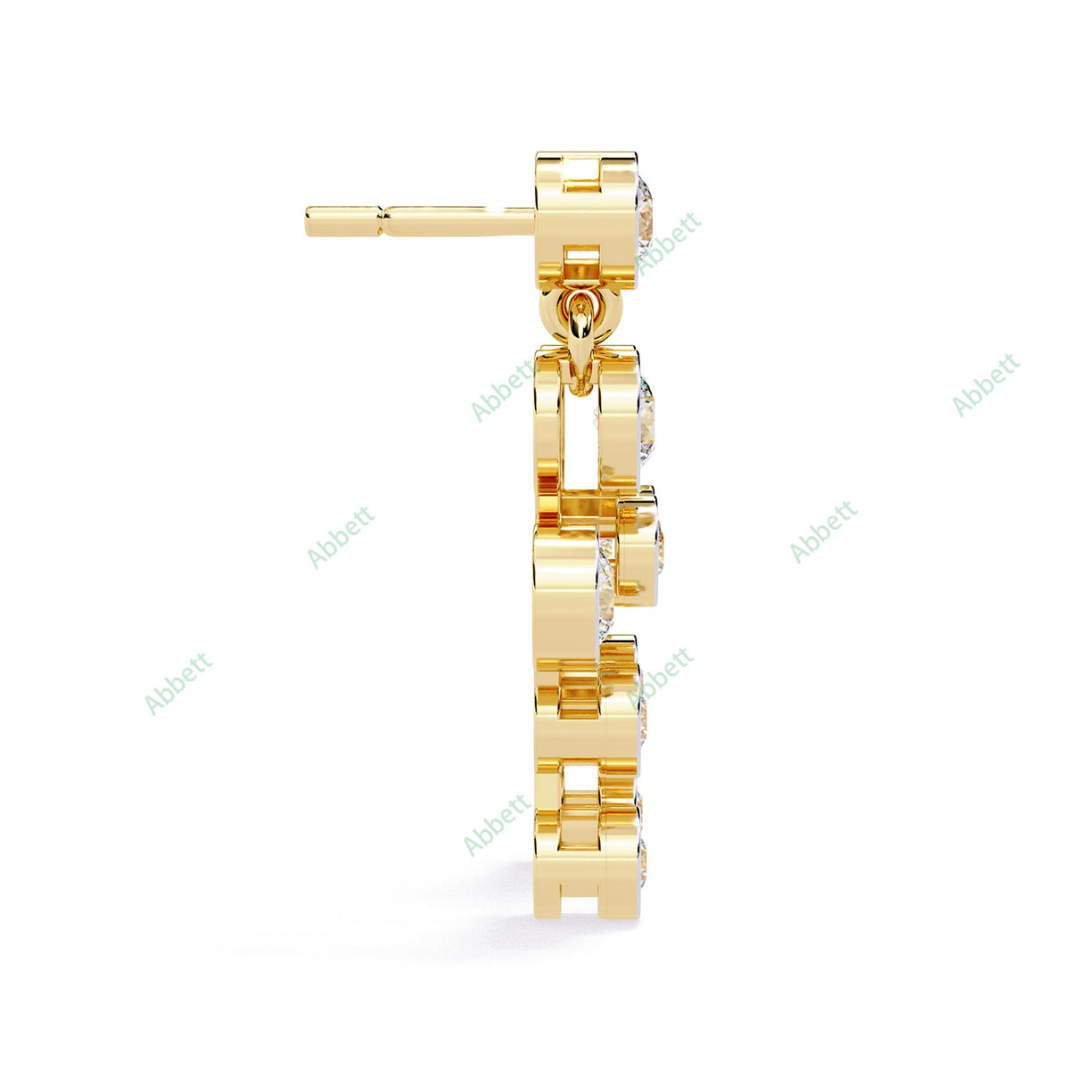 Bezel Dangle Earring DAFA1372