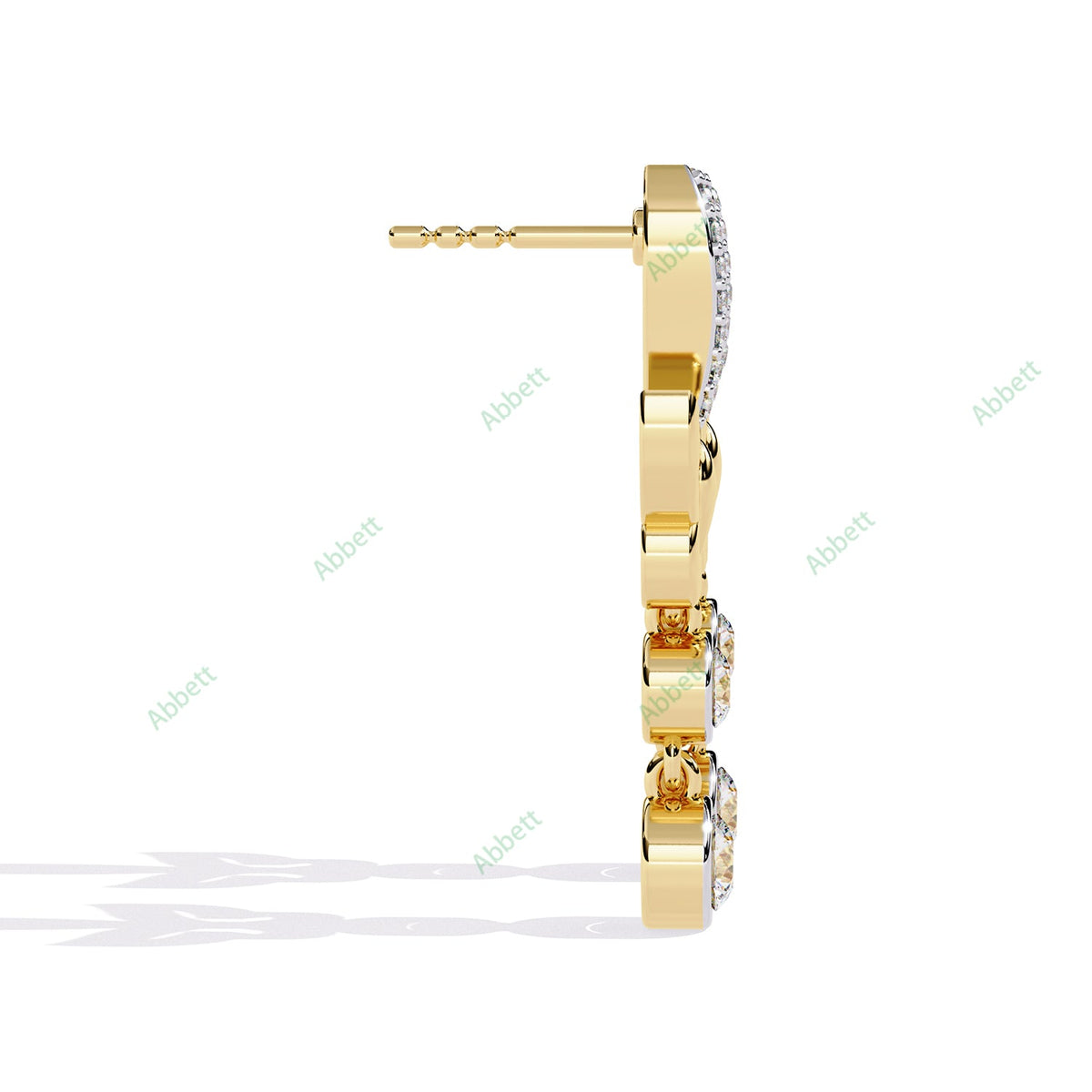 Bezel Dangle Earring DAFA1378
