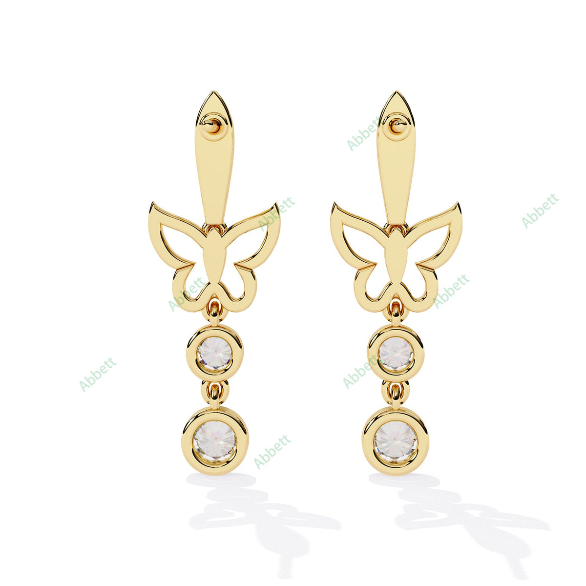 Bezel Dangle Earring DAFA1378