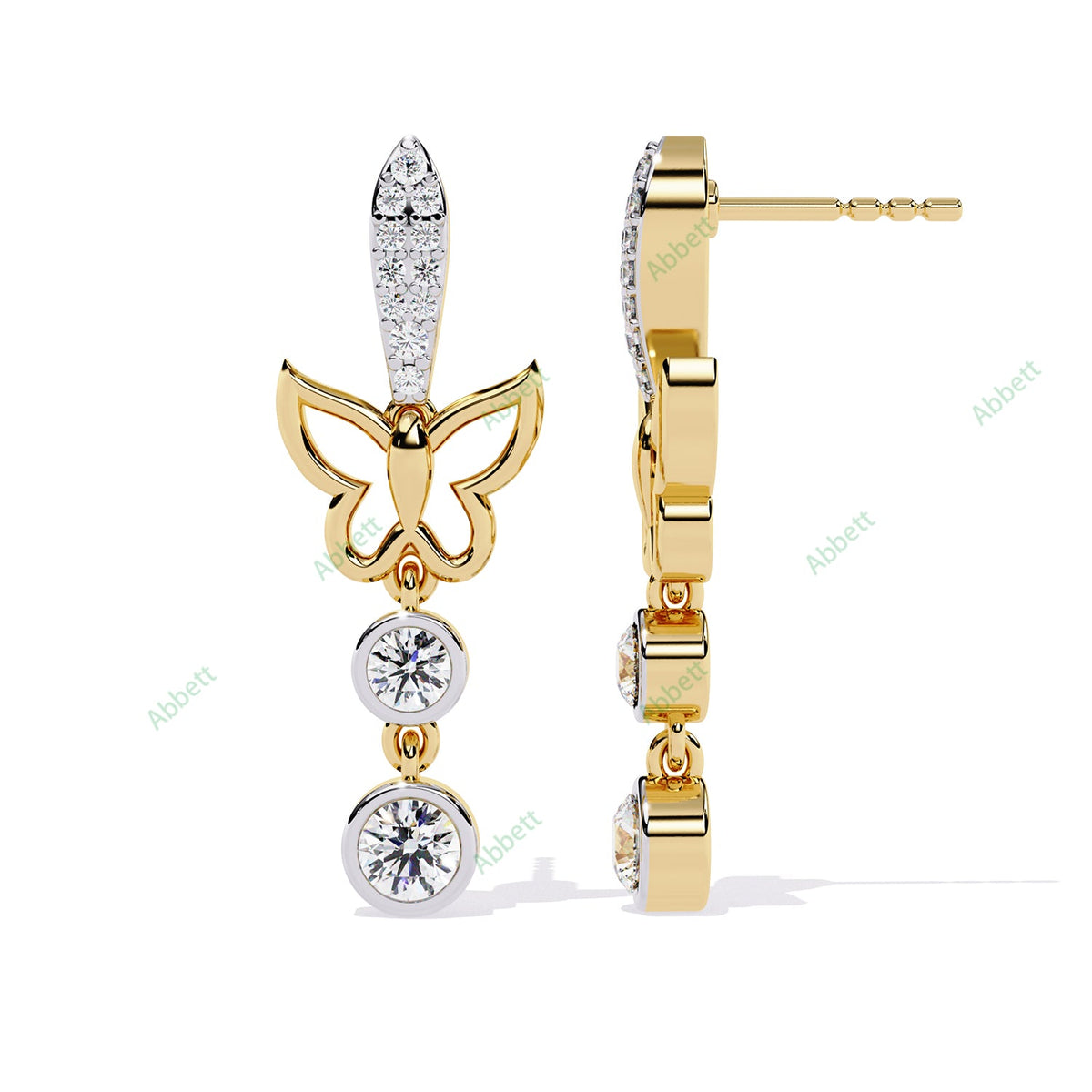 Bezel Dangle Earring DAFA1378