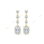 Load image into Gallery viewer, Four Prong Dangle &amp; Drop Earring DAFO033
