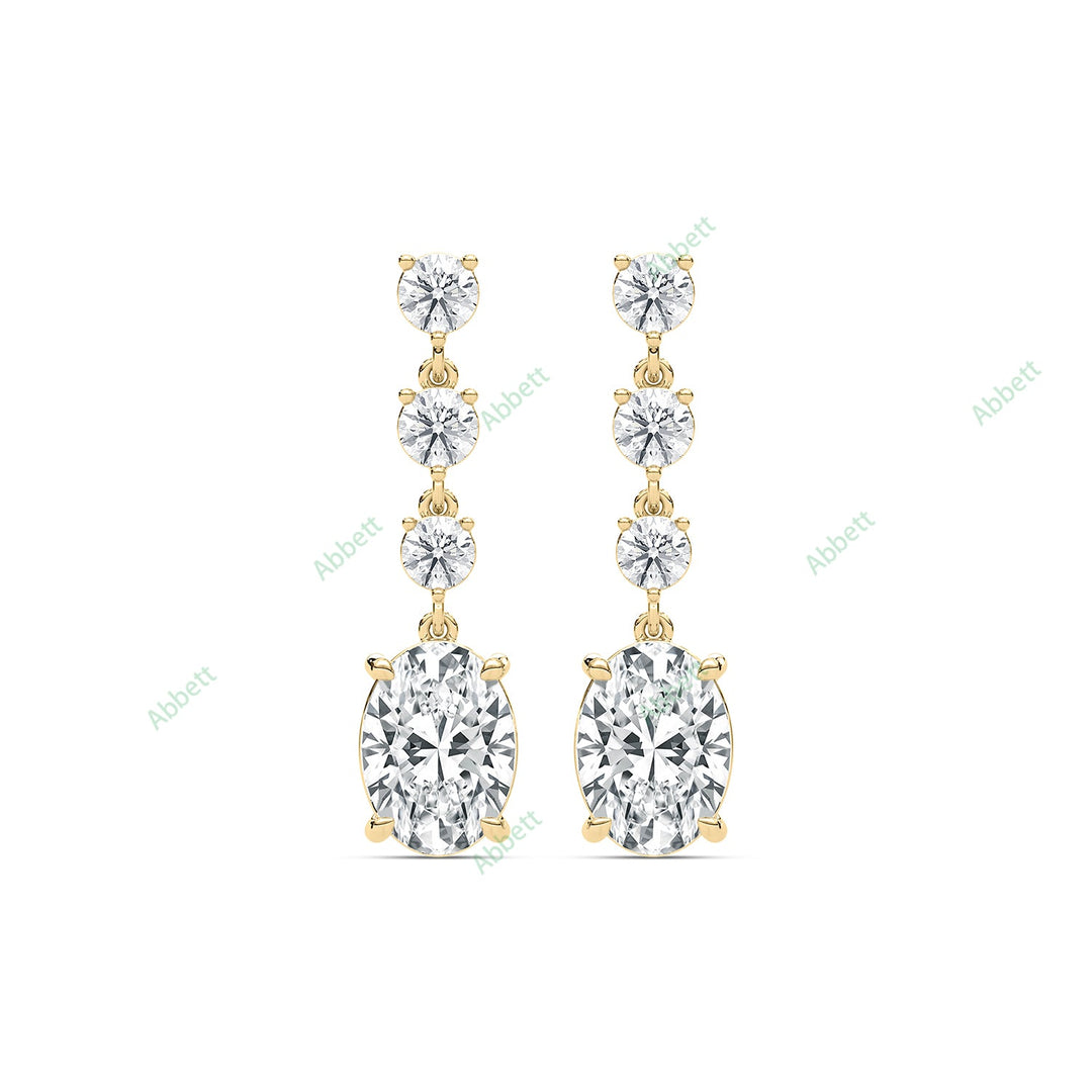 Four Prong Dangle & Drop Earring DAFO033