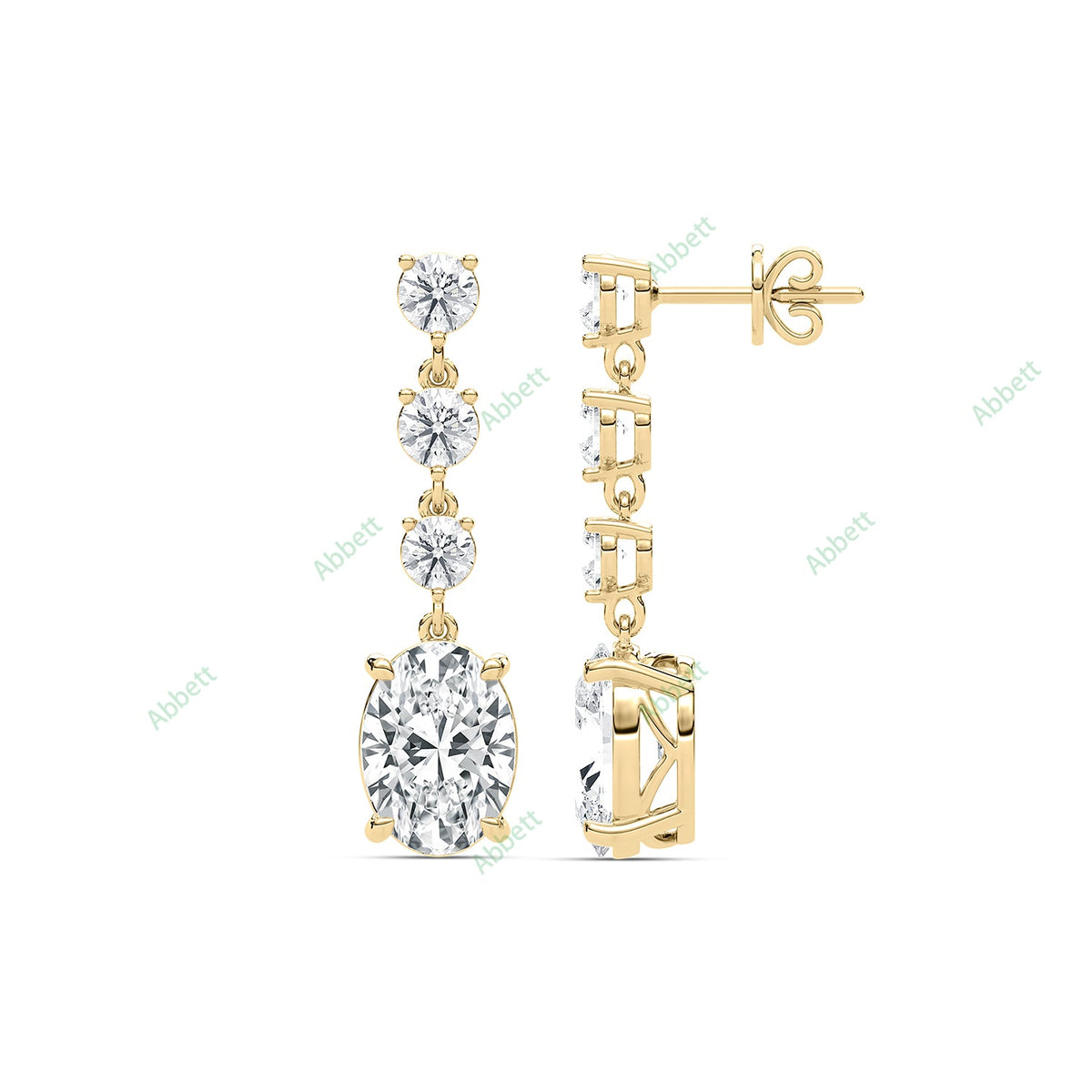 Four Prong Dangle Earring DAFO033