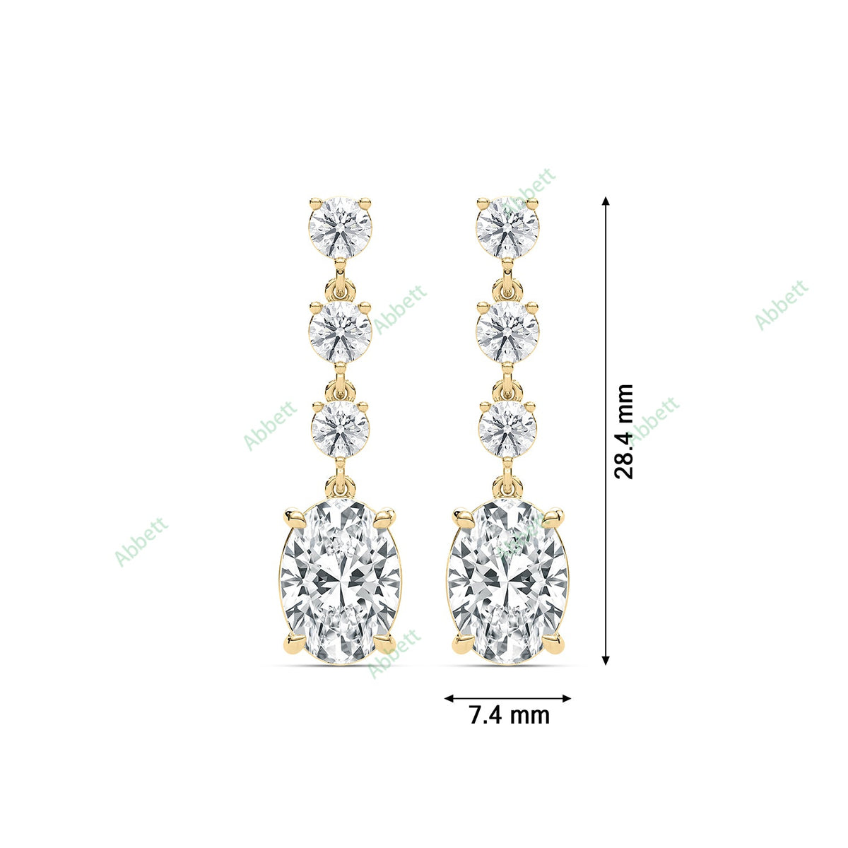 Four Prong Dangle Earring DAFO033