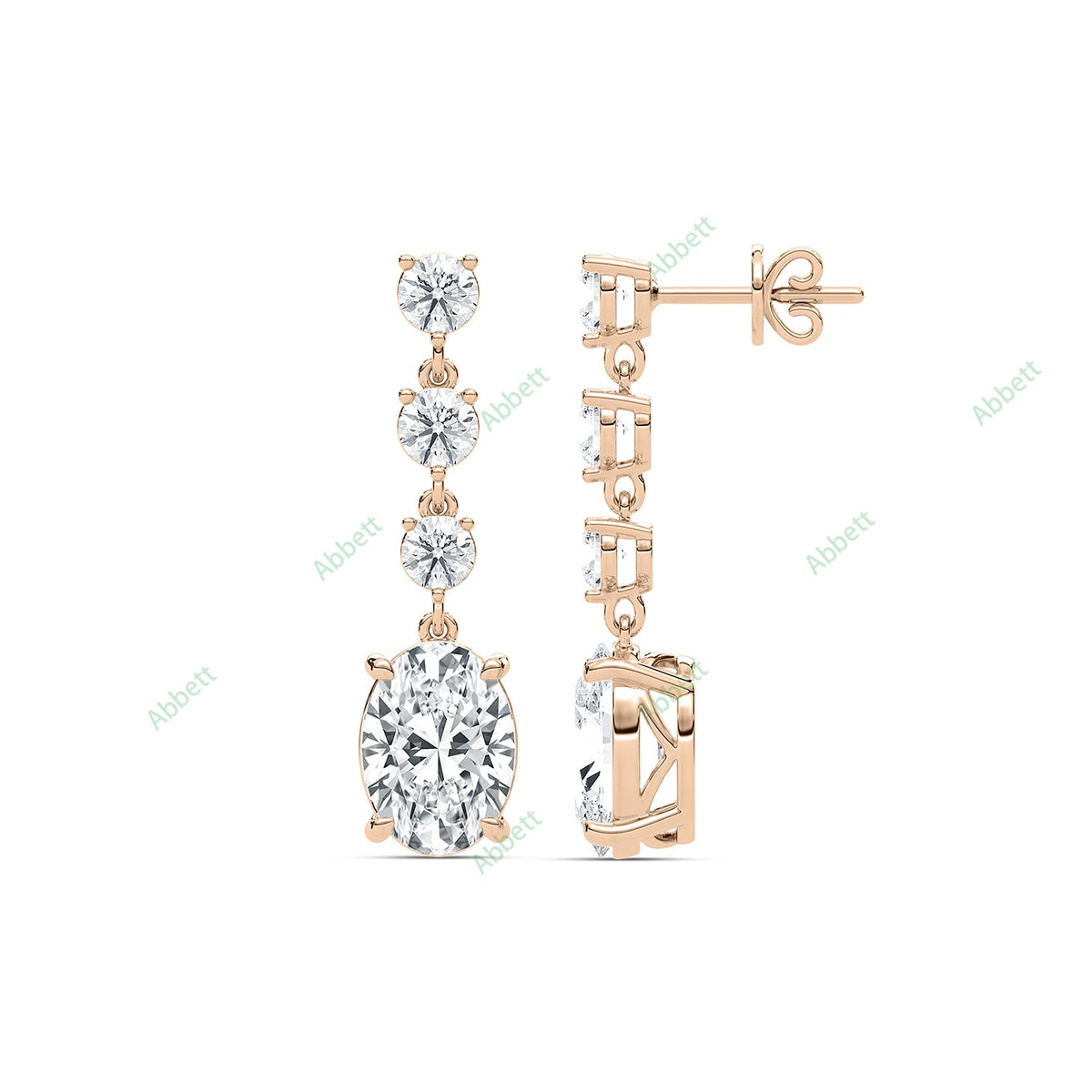 Four Prong Dangle Earring DAFO033