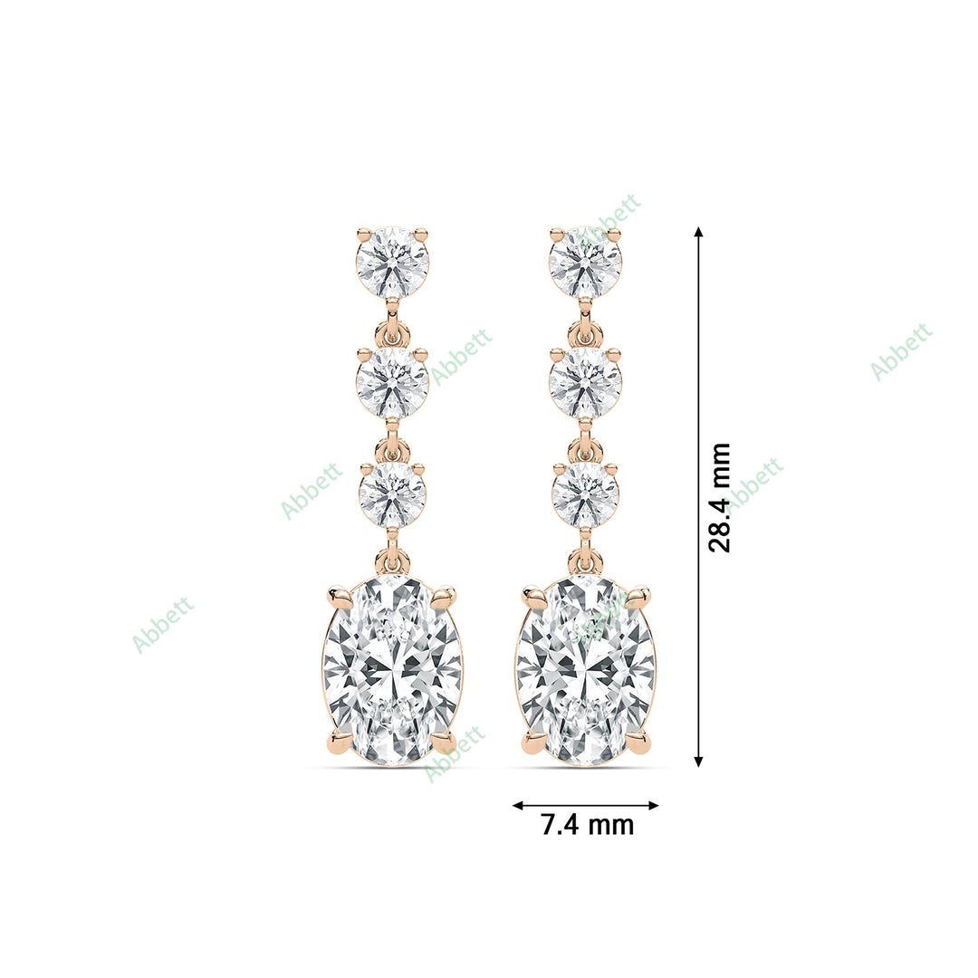Four Prong Dangle & Drop Earring DAFO033