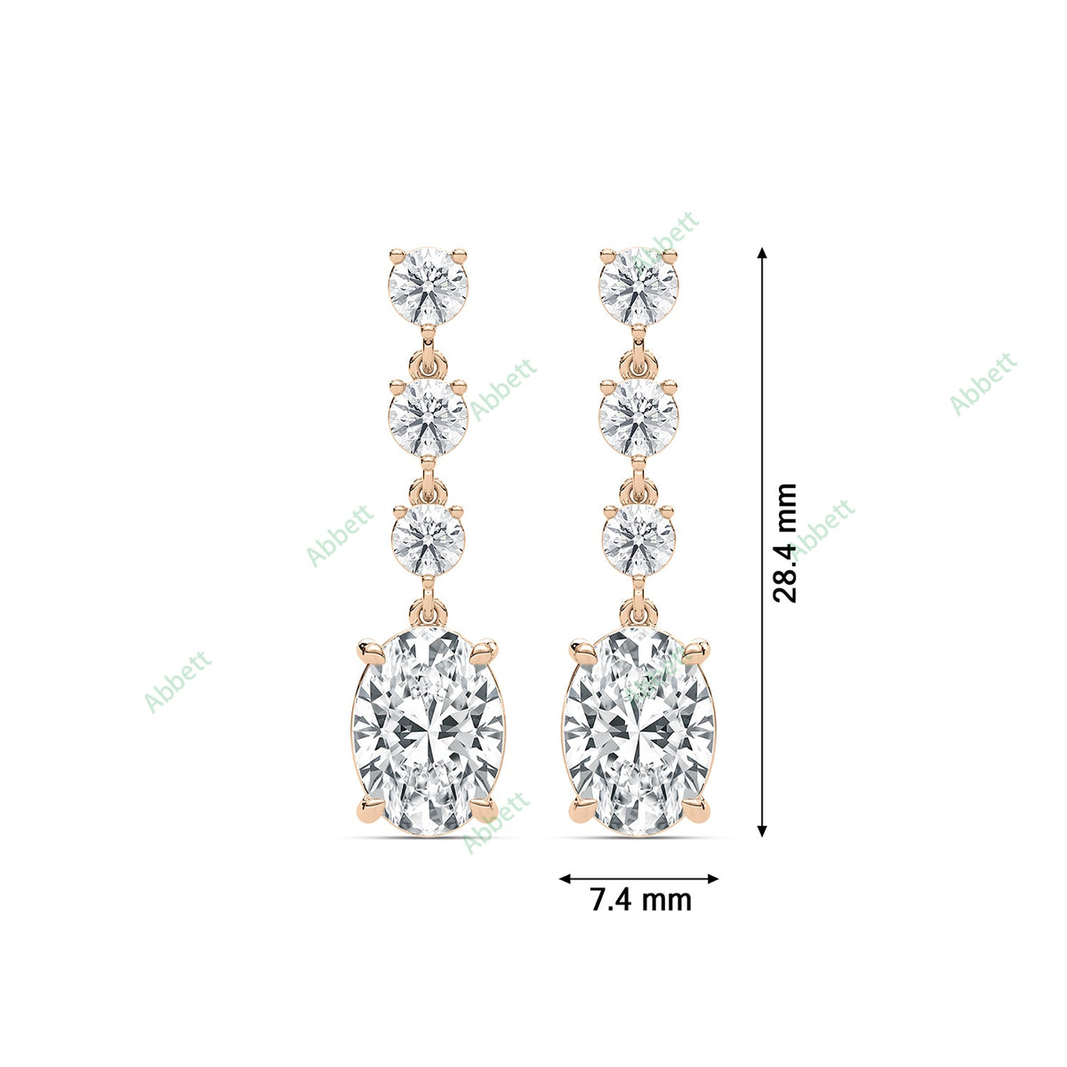 Four Prong Dangle Earring DAFO033