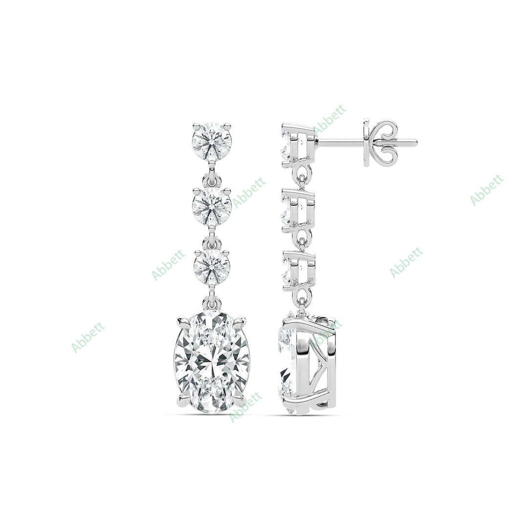 Four Prong Dangle & Drop Earring DAFO033