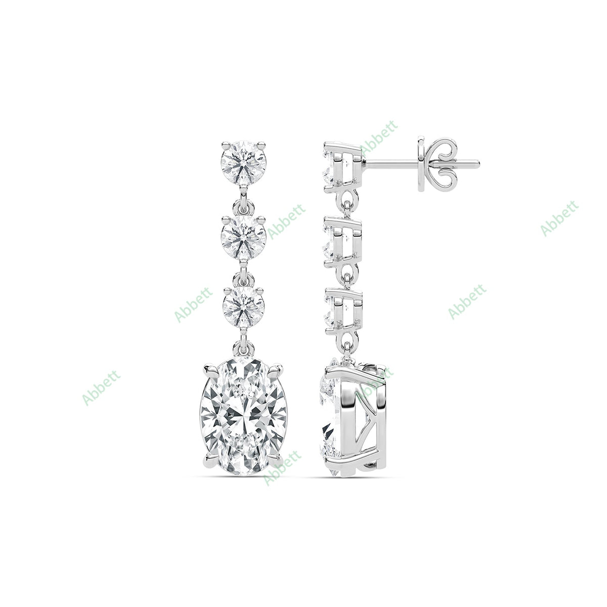 Four Prong Dangle Earring DAFO033