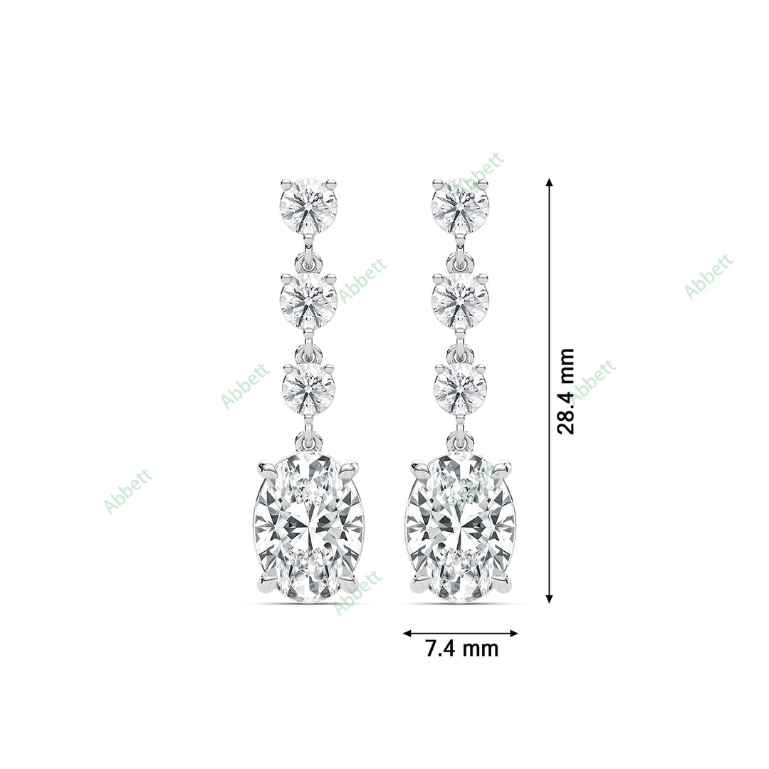 Four Prong Dangle & Drop Earring DAFO033