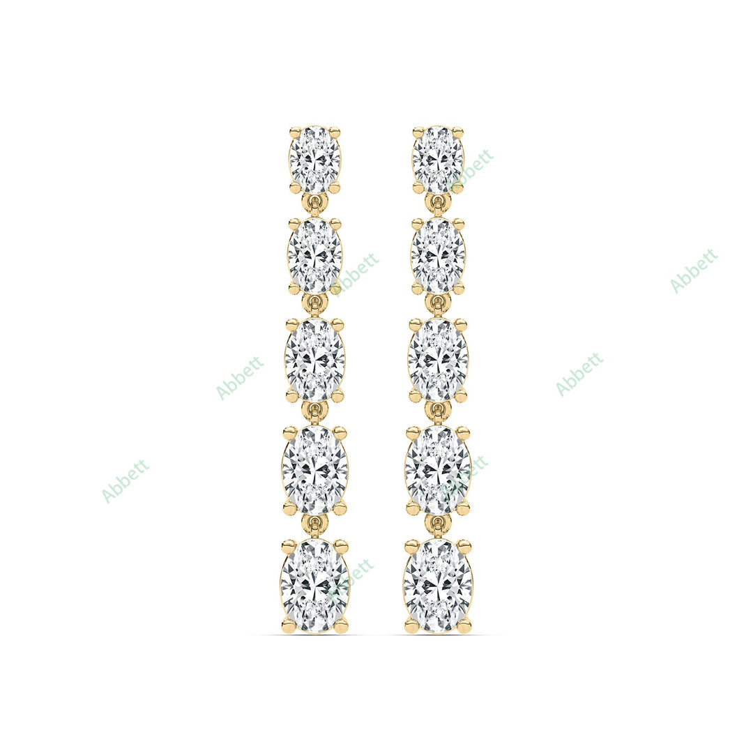 Four Prong Dangle & Drop Earring DAFO035