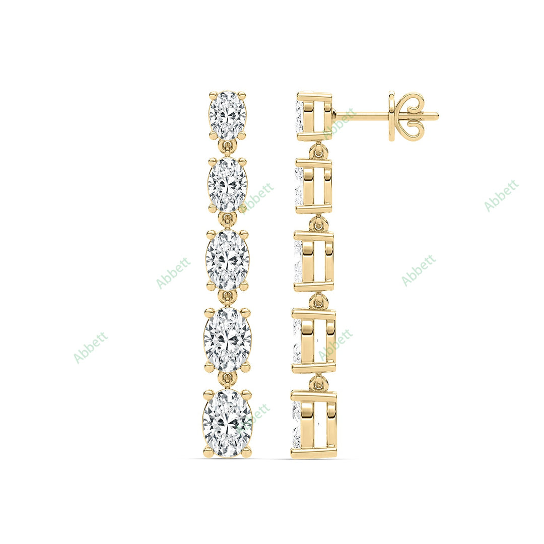 Four Prong Dangle & Drop Earring DAFO035