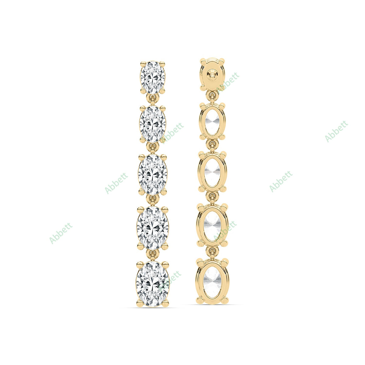 Four Prong Dangle Earring DAFO035