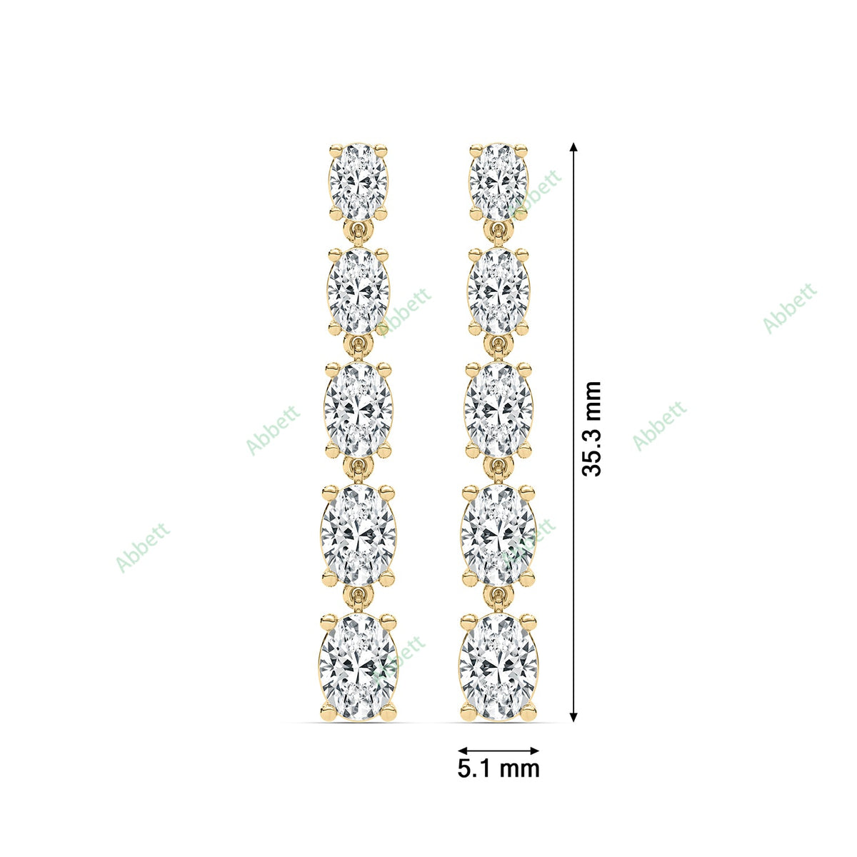Four Prong Dangle Earring DAFO035