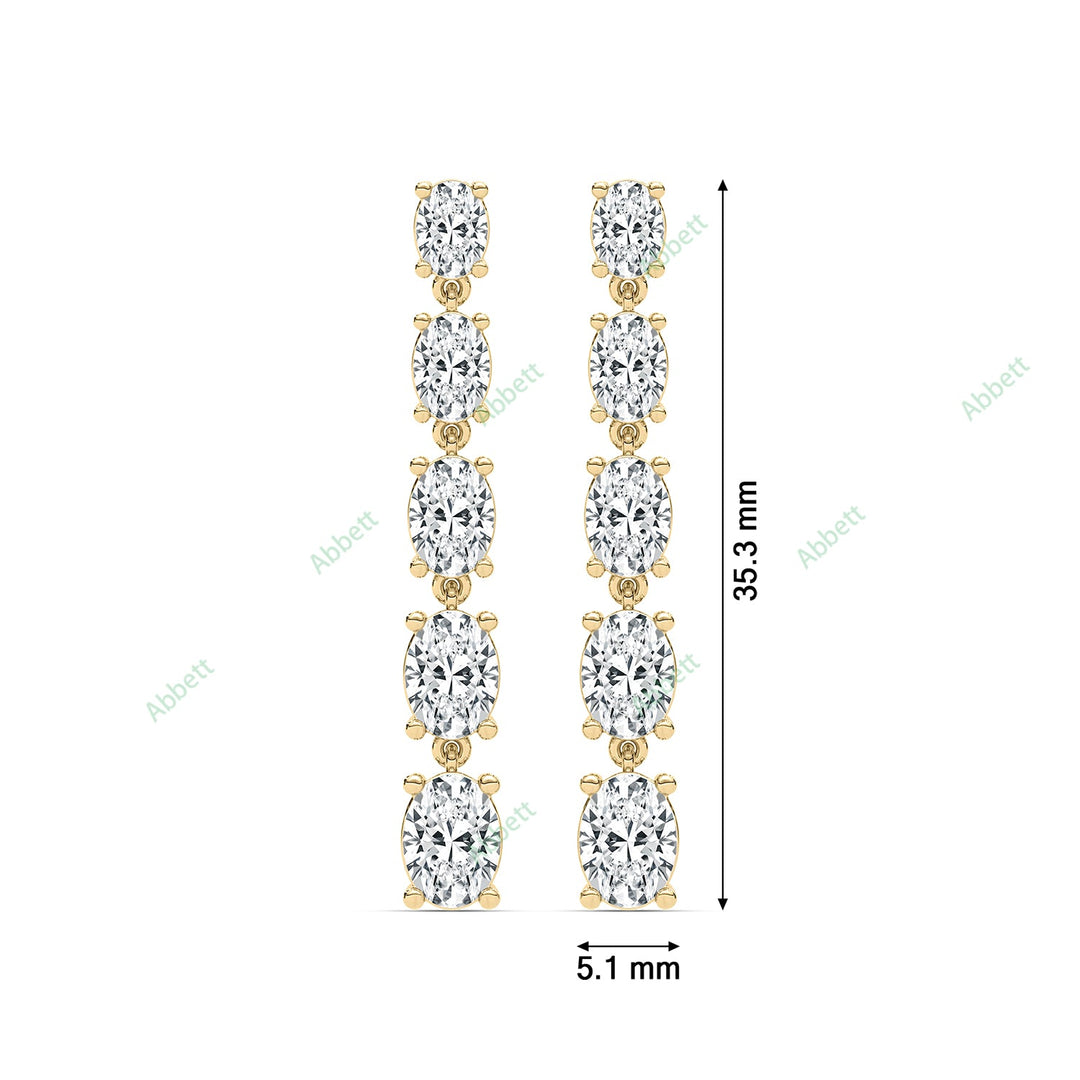 Four Prong Dangle & Drop Earring DAFO035