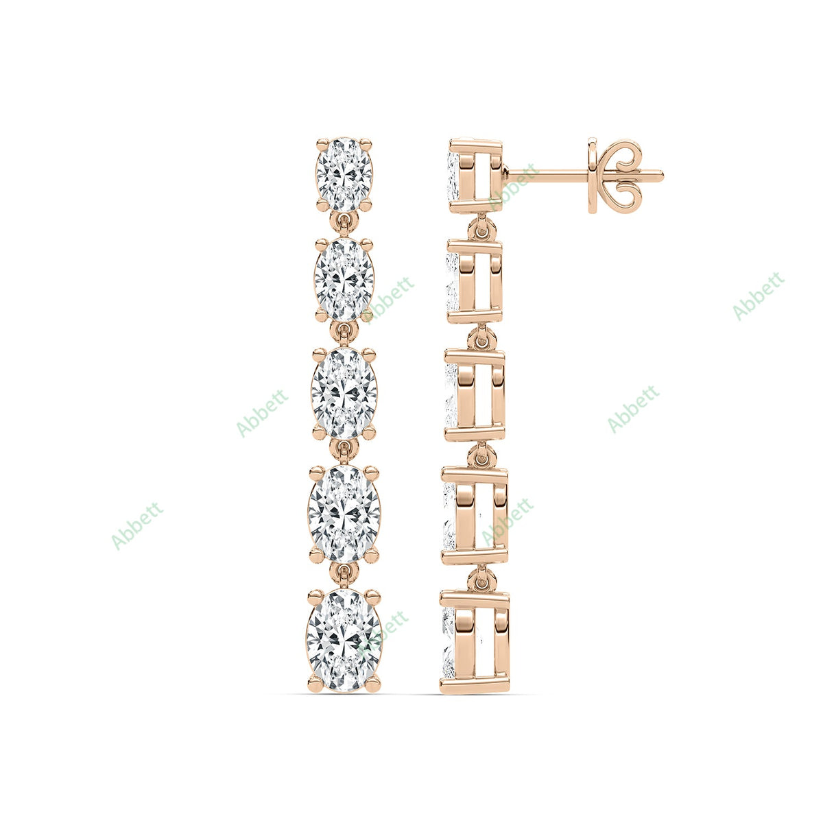 Four Prong Dangle Earring DAFO035