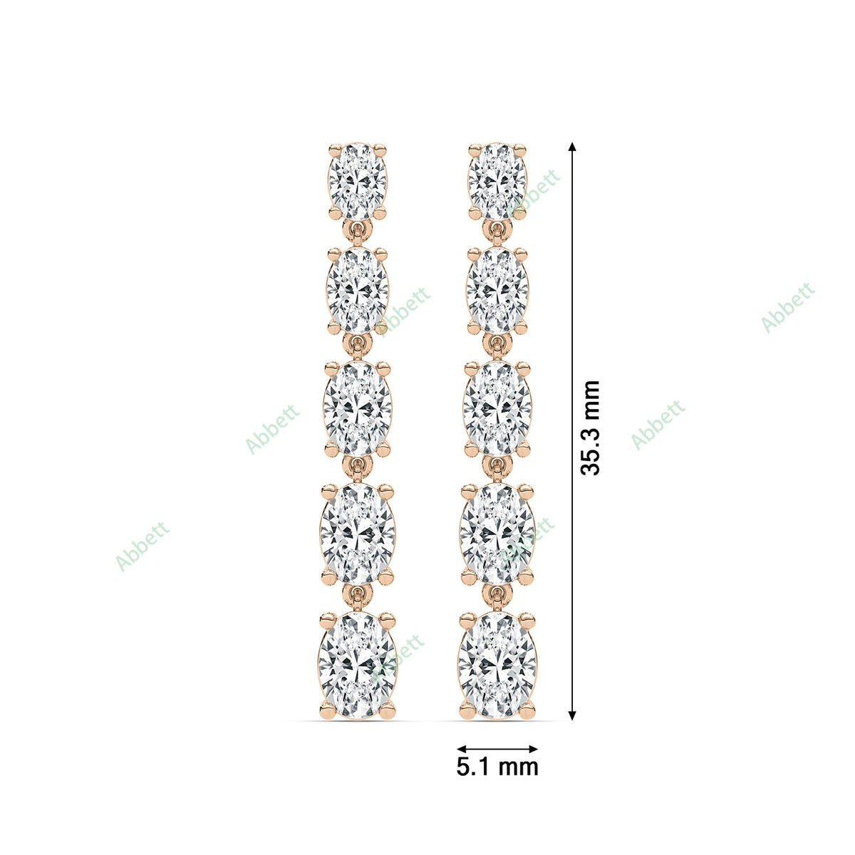 Four Prong Dangle Earring DAFO035