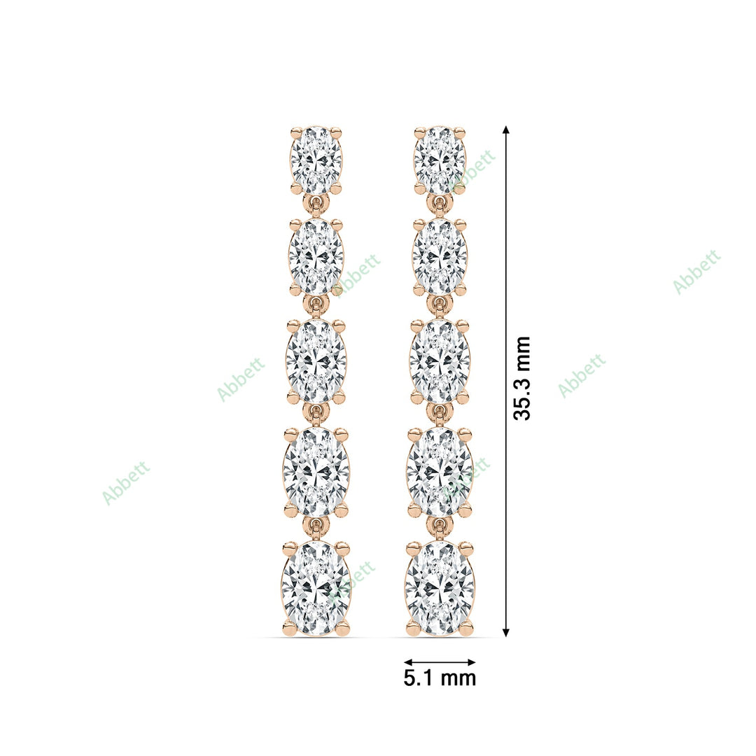 Four Prong Dangle Earring DAFO035