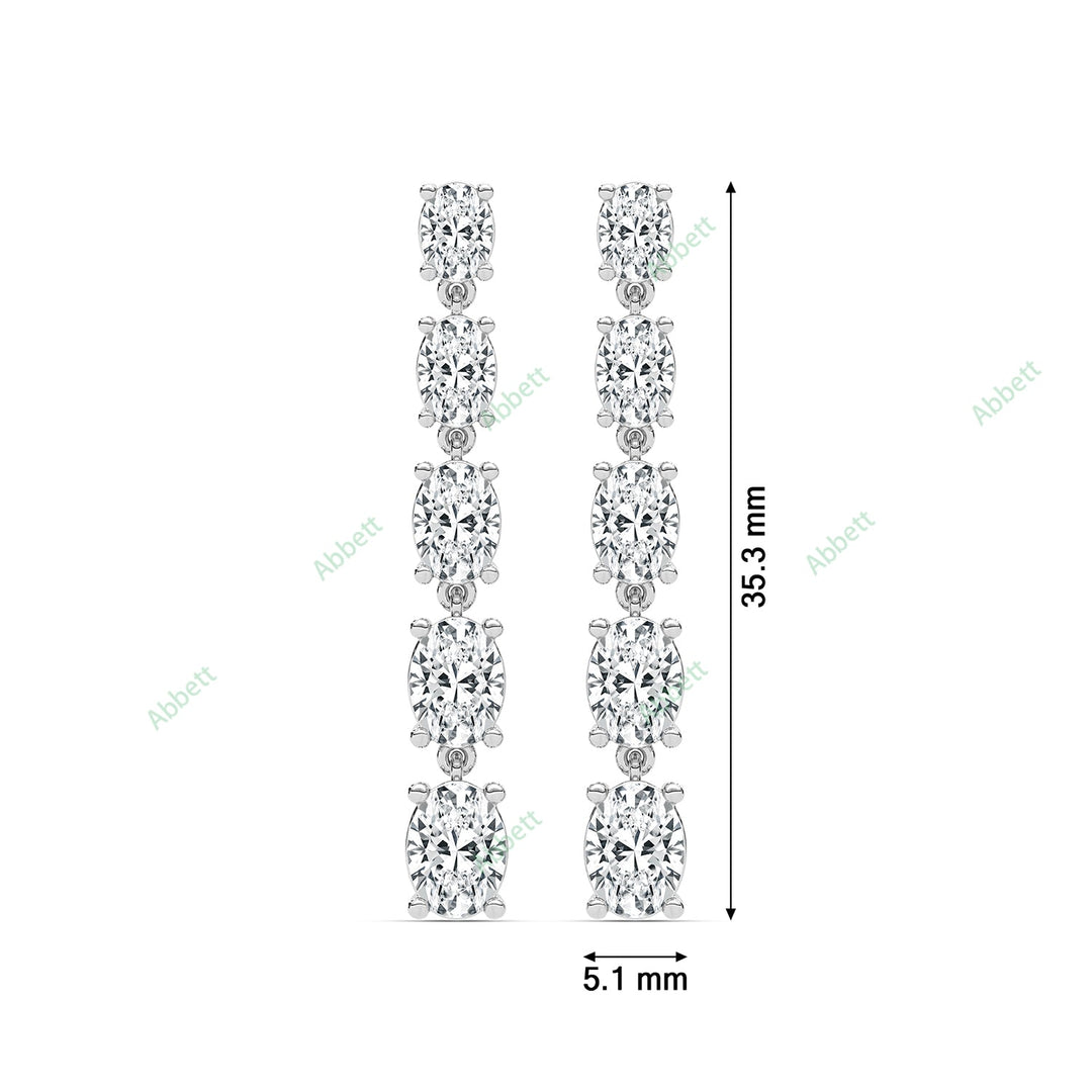 Four Prong Dangle & Drop Earring DAFO035