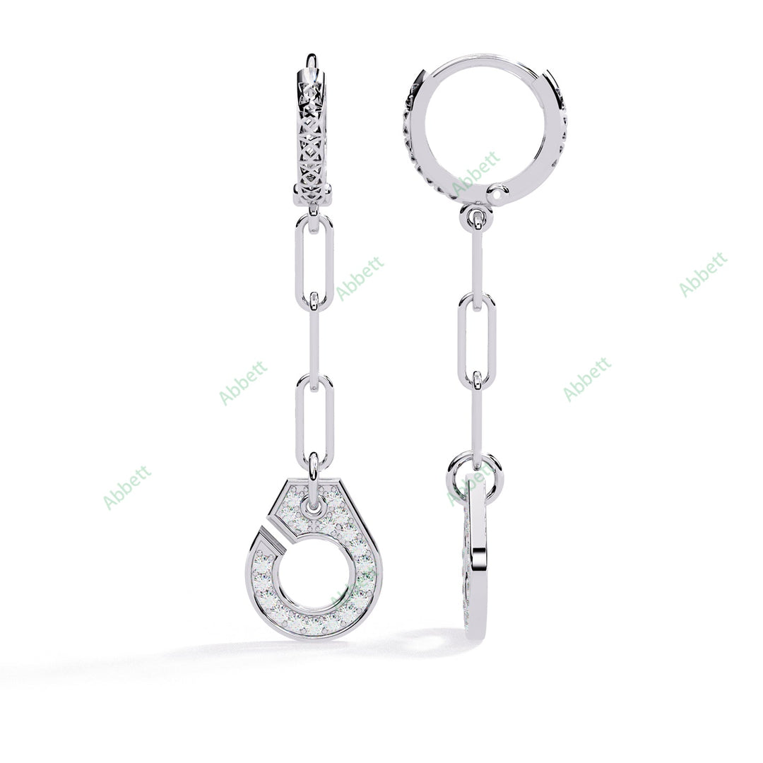 Round Handcuffs Dangle Earring DAHA1369
