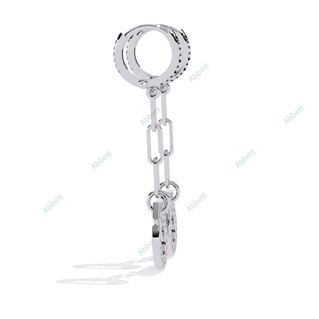 Round Handcuffs Dangle Earring DAHA1369