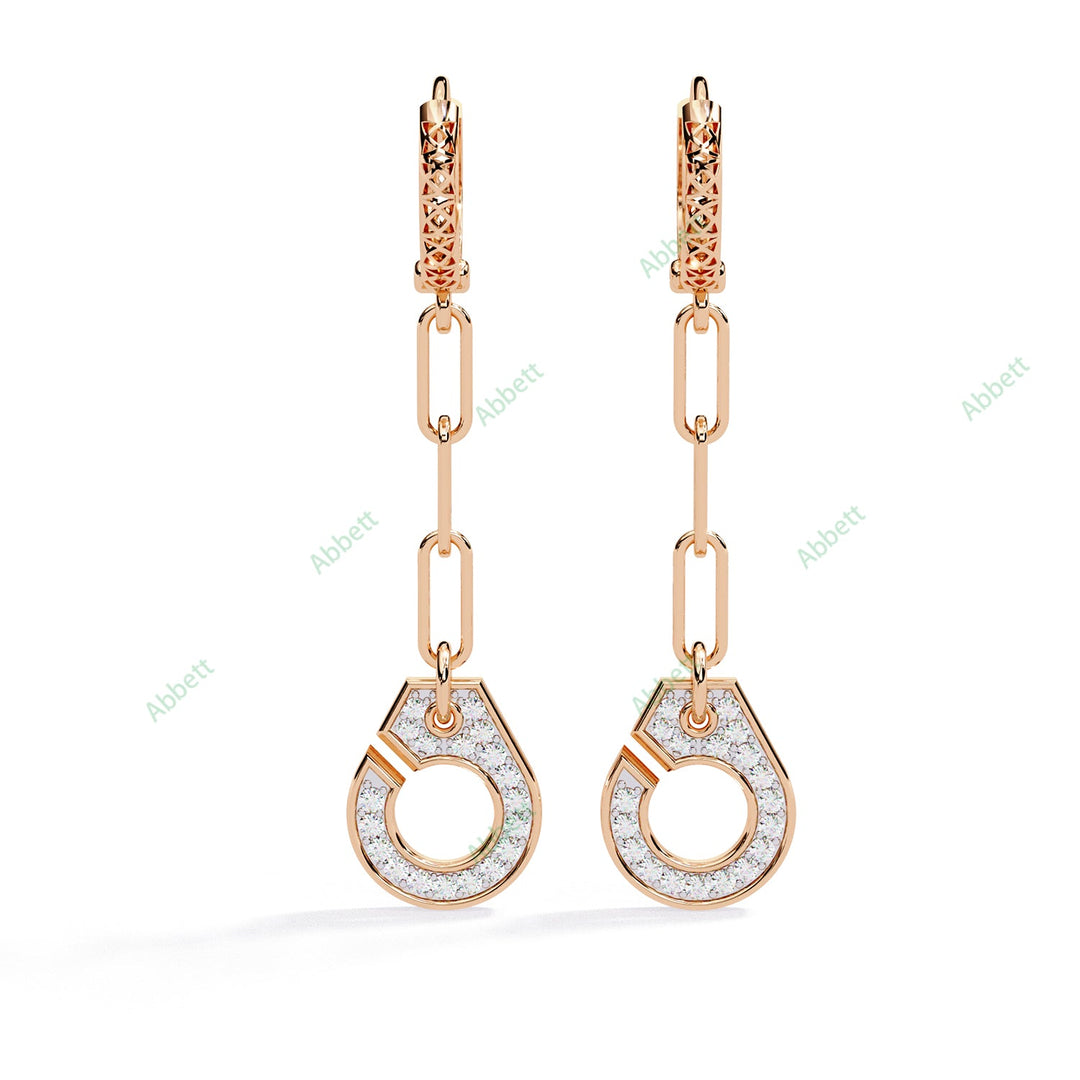 Round Handcuffs Dangle Earring DAHA1369