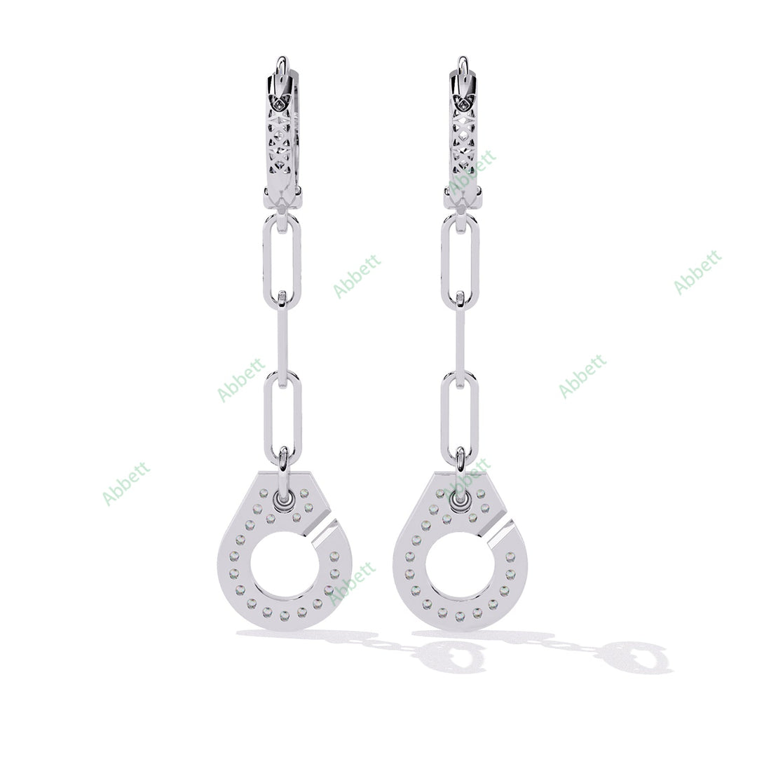 Round Handcuffs Dangle Earring DAHA1369