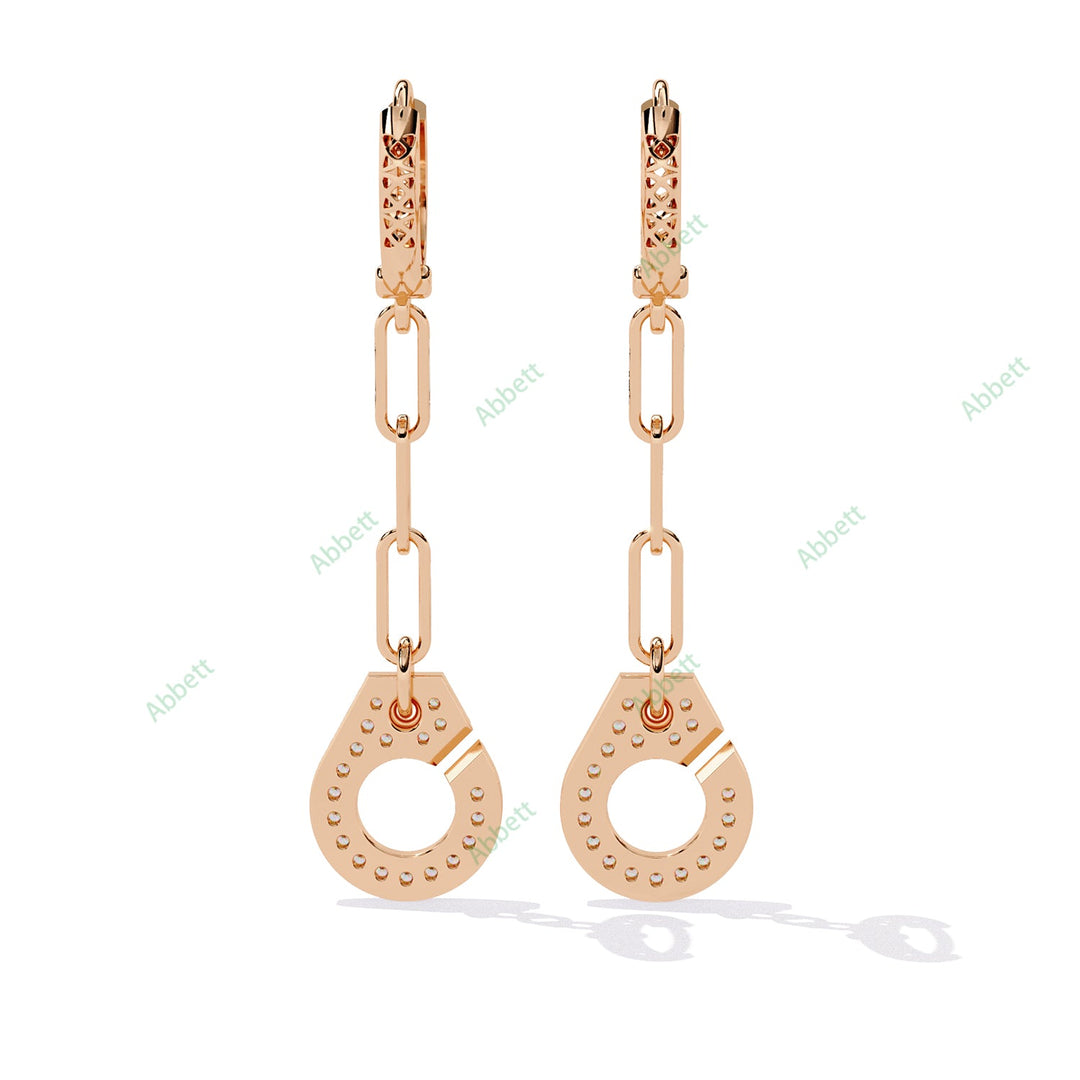 Round Handcuffs Dangle Earring DAHA1369