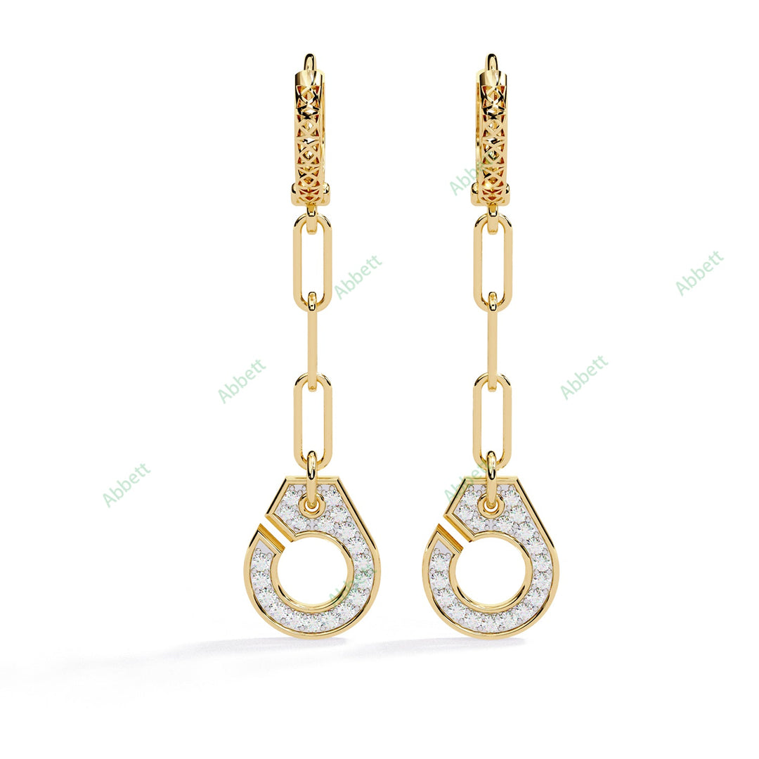Round Handcuffs Dangle Earring DAHA1369