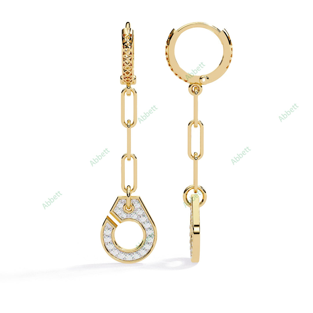 Round Handcuffs Dangle Earring DAHA1369