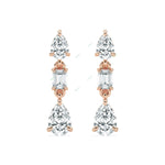 Load image into Gallery viewer, Three Prong Dangle &amp; Drop Earring DATH032

