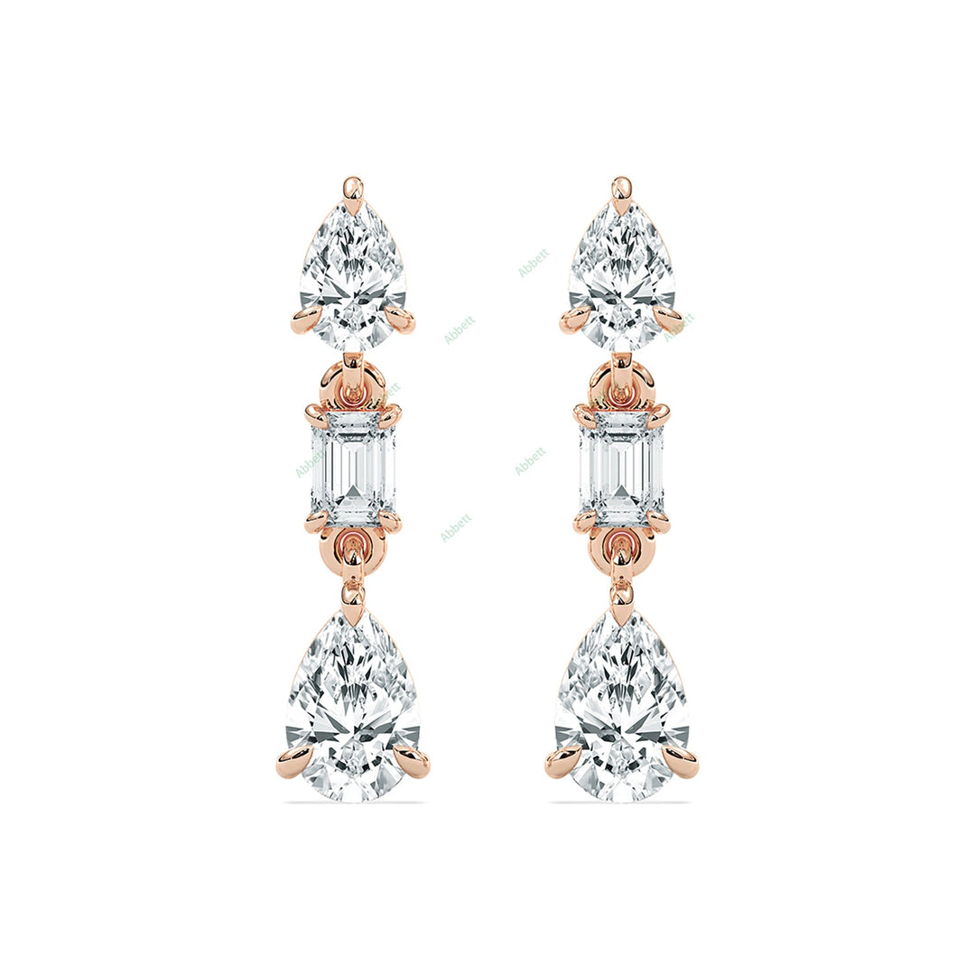 Three Prong Dangle & Drop Earring DATH032