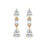 Load image into Gallery viewer, Three Prong Dangle &amp; Drop Earring DATH032
