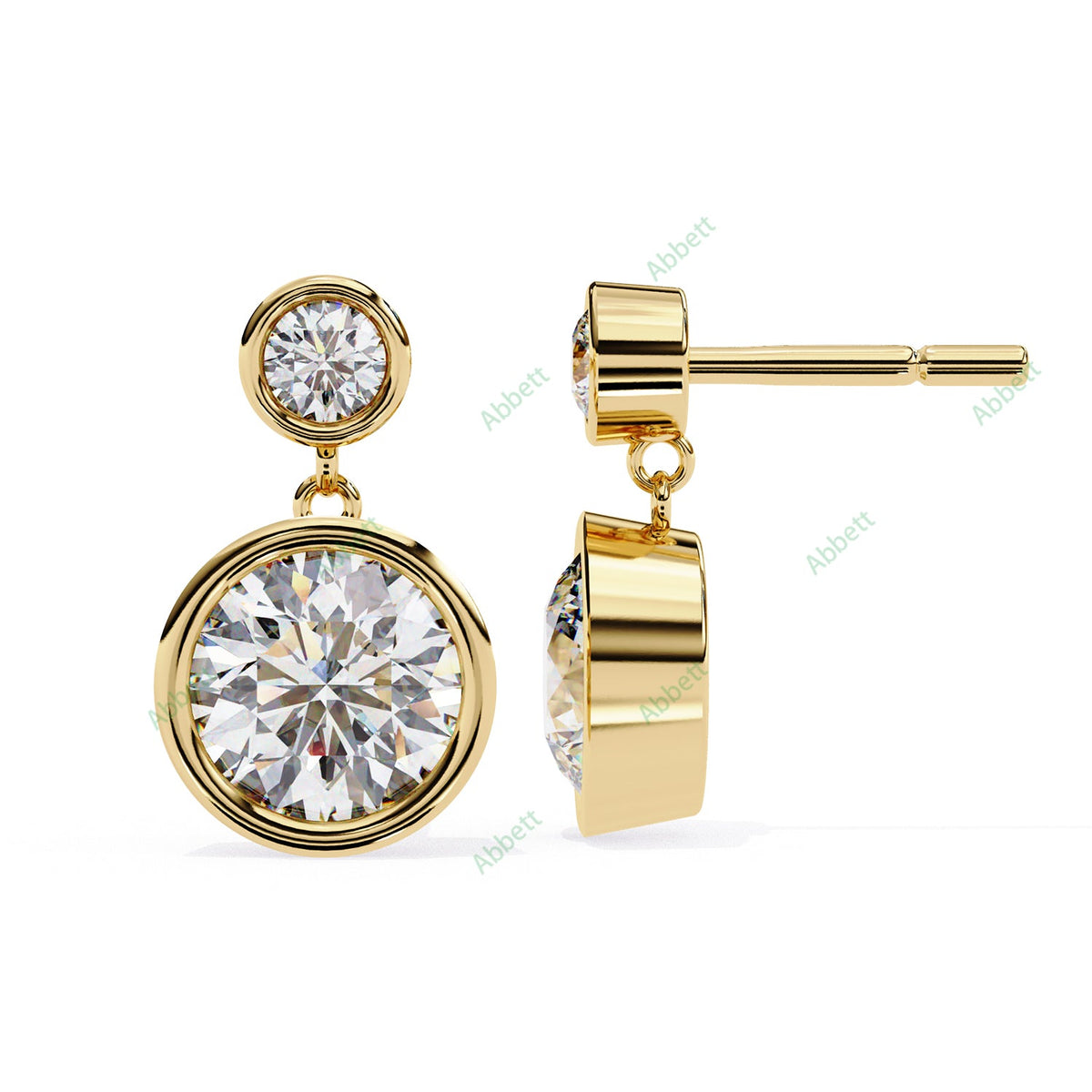 Bezel Drop Earring DRCL1361