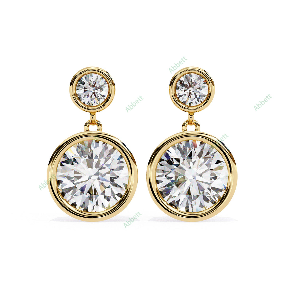 Bezel Drop Earring DRCL1361