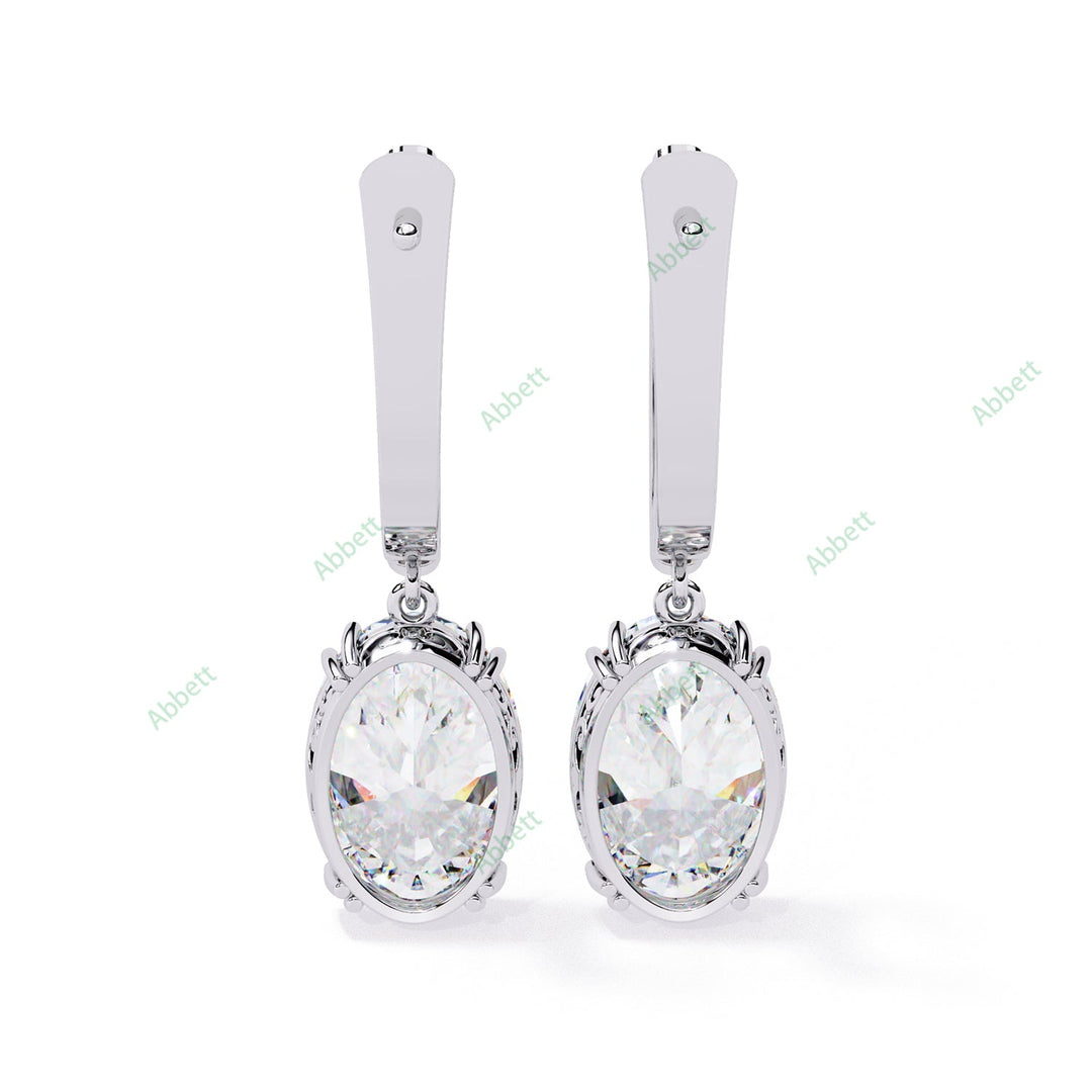 Oval Eight Prong Drop Earring DREI1370