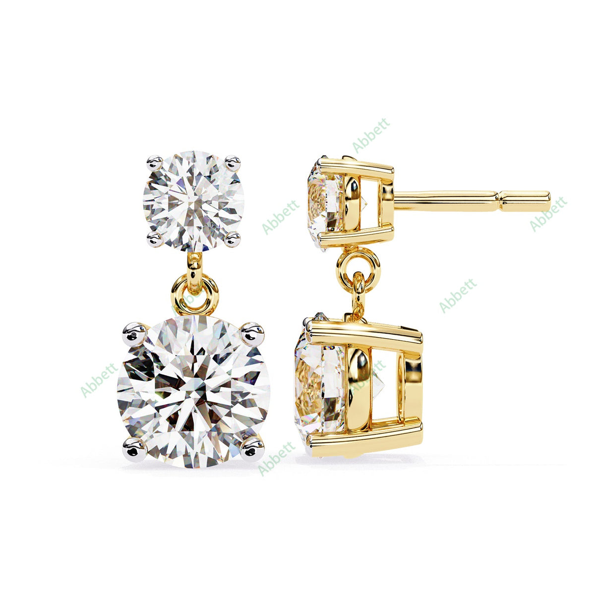Four Prong Drop Earring DRFO1321