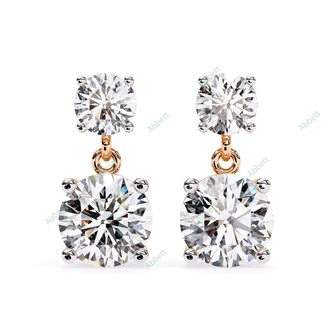 Round Four Prong Drop Earring DRFO1321