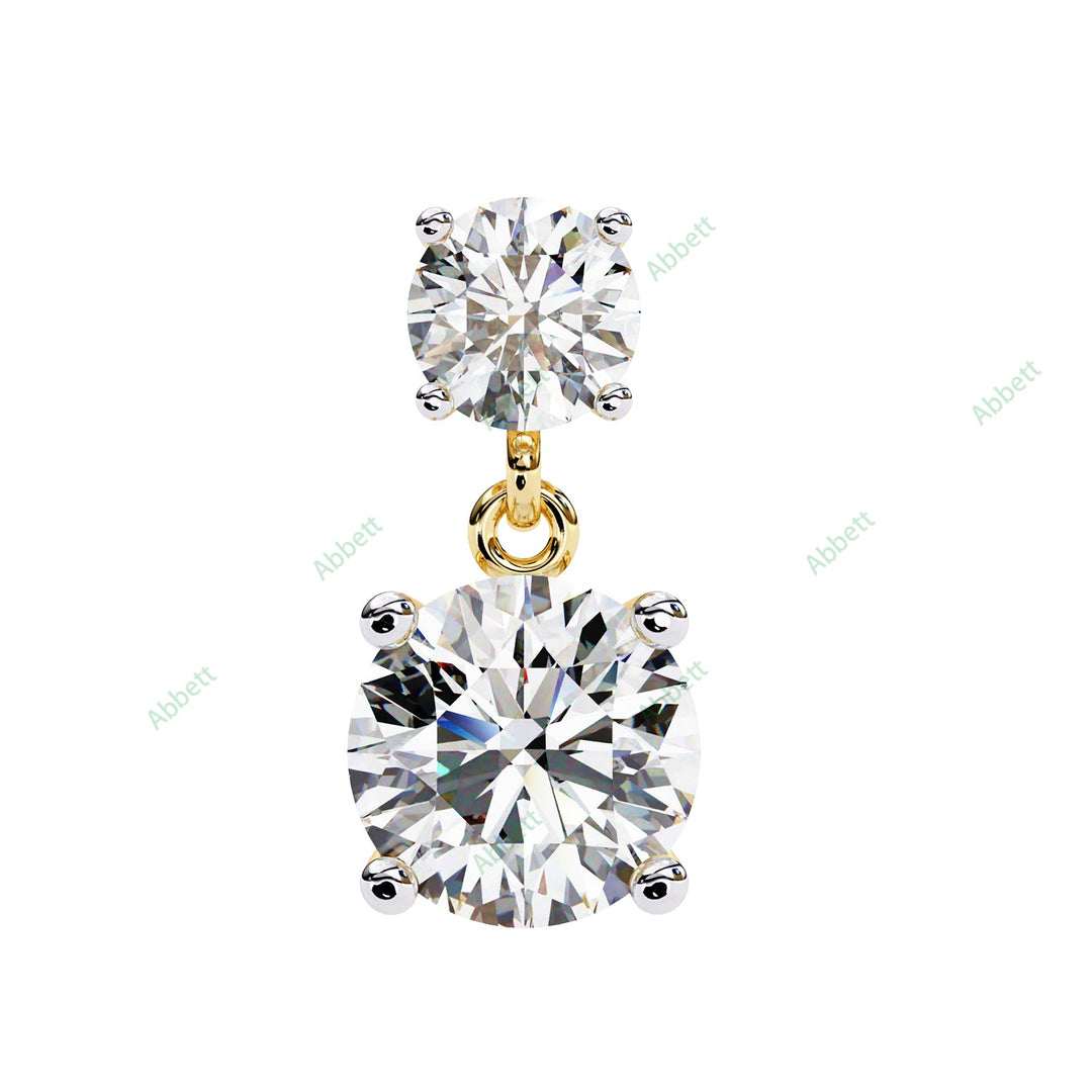 Round Four Prong Drop Earring DRFO1321
