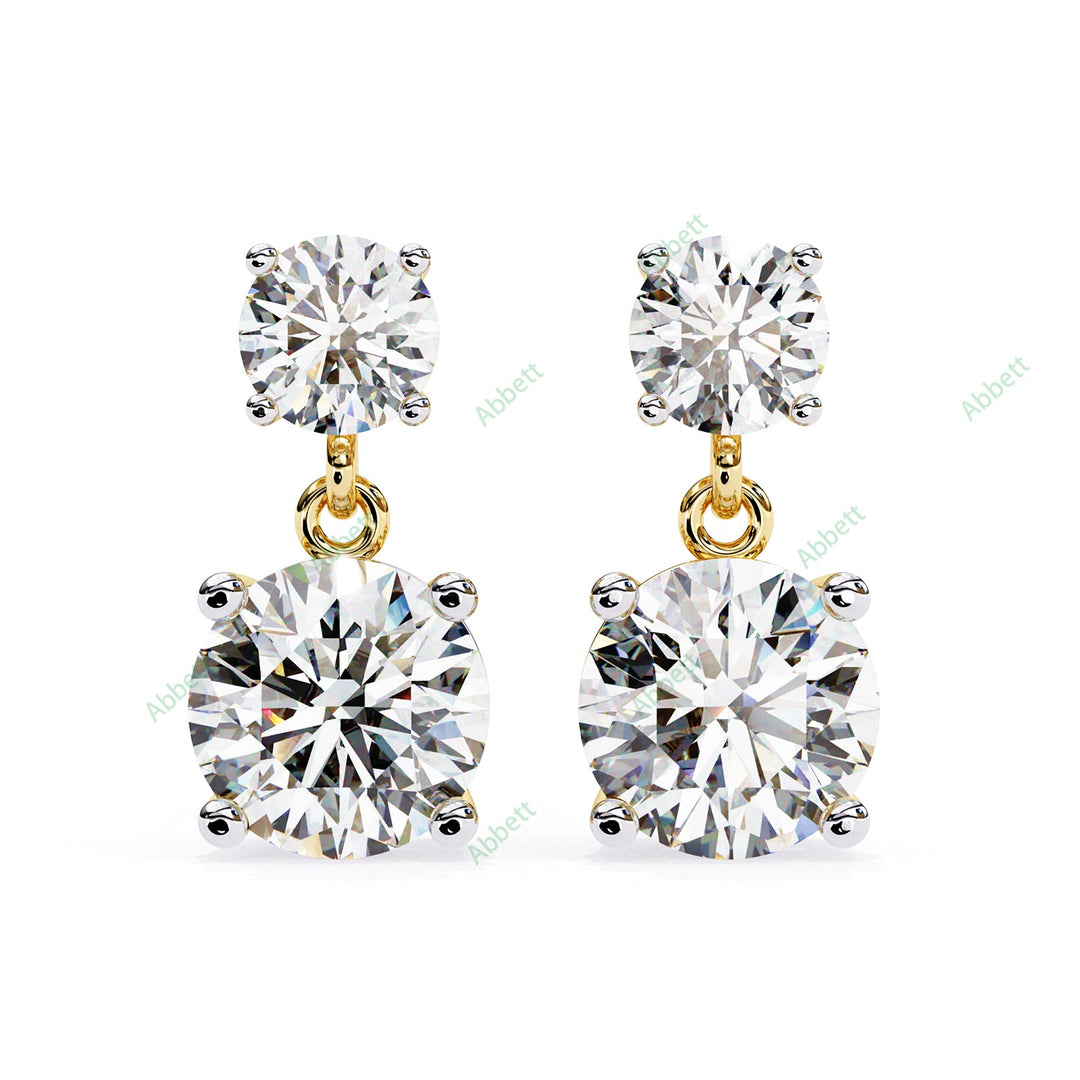 Round Four Prong Drop Earring DRFO1321