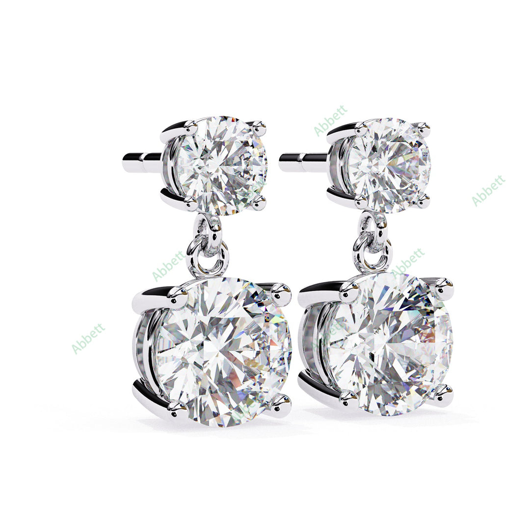Round Four Prong Drop Earring DRFO1321