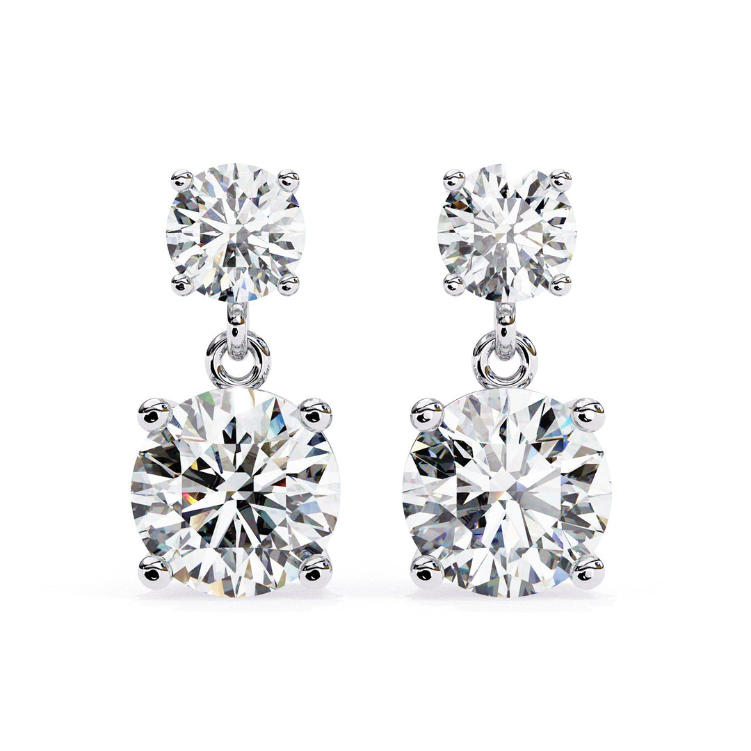 Round Four Prong Drop Earring DRFO1321