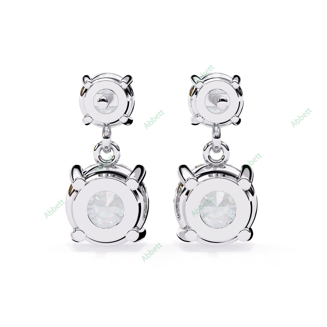 Round Four Prong Drop Earring DRFO1321