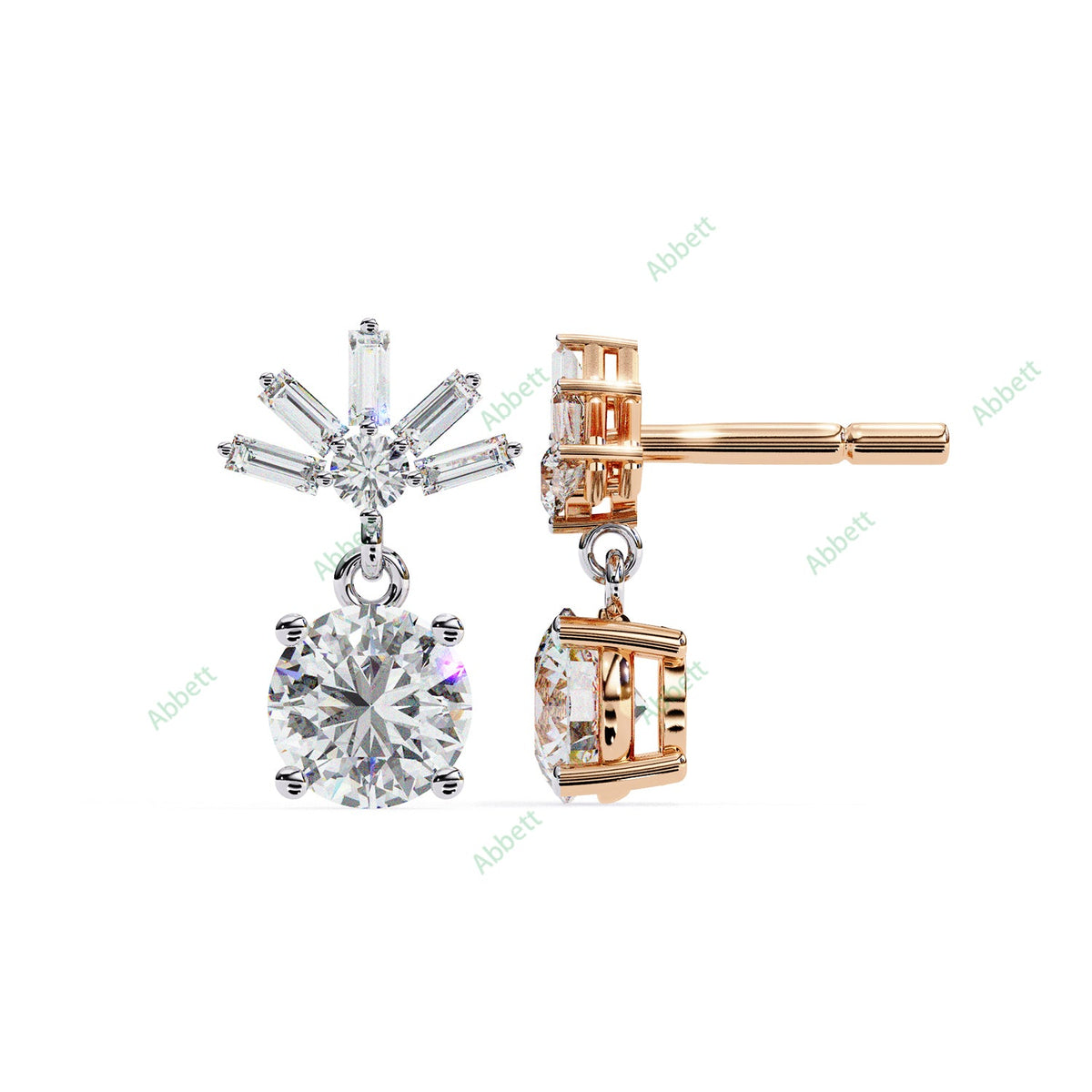 Four Prong Drop Earring DRFO1359