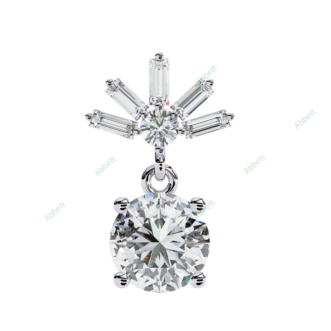 Round Four Prong Drop Earring DRFO1359