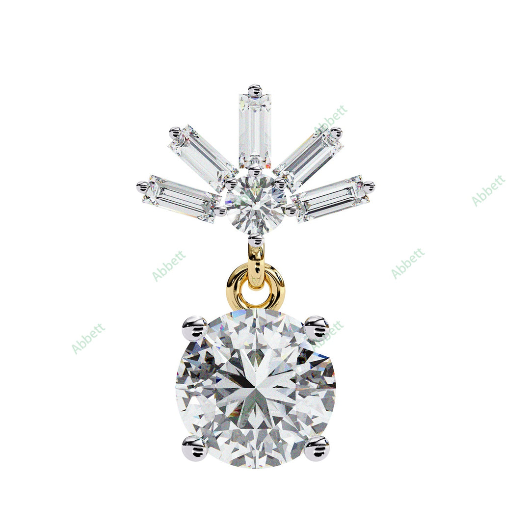 Round Four Prong Drop Earring DRFO1359